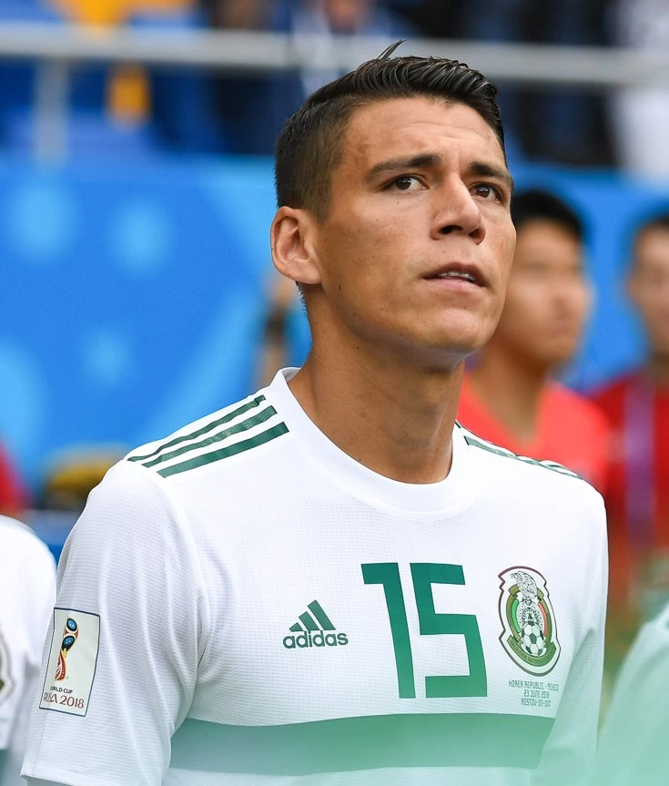 Héctor Moreno, Mexican professional footballer, in a Mexico national team jersey
