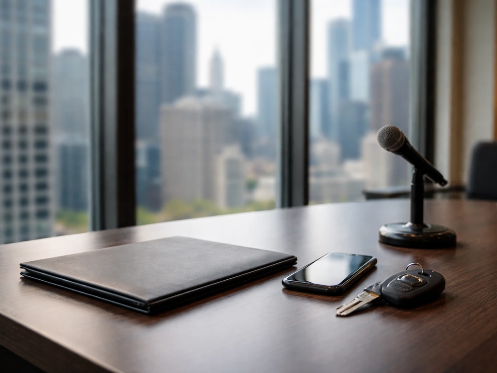 Modern Chicago office scene symbolizing a security business founder and net worth search